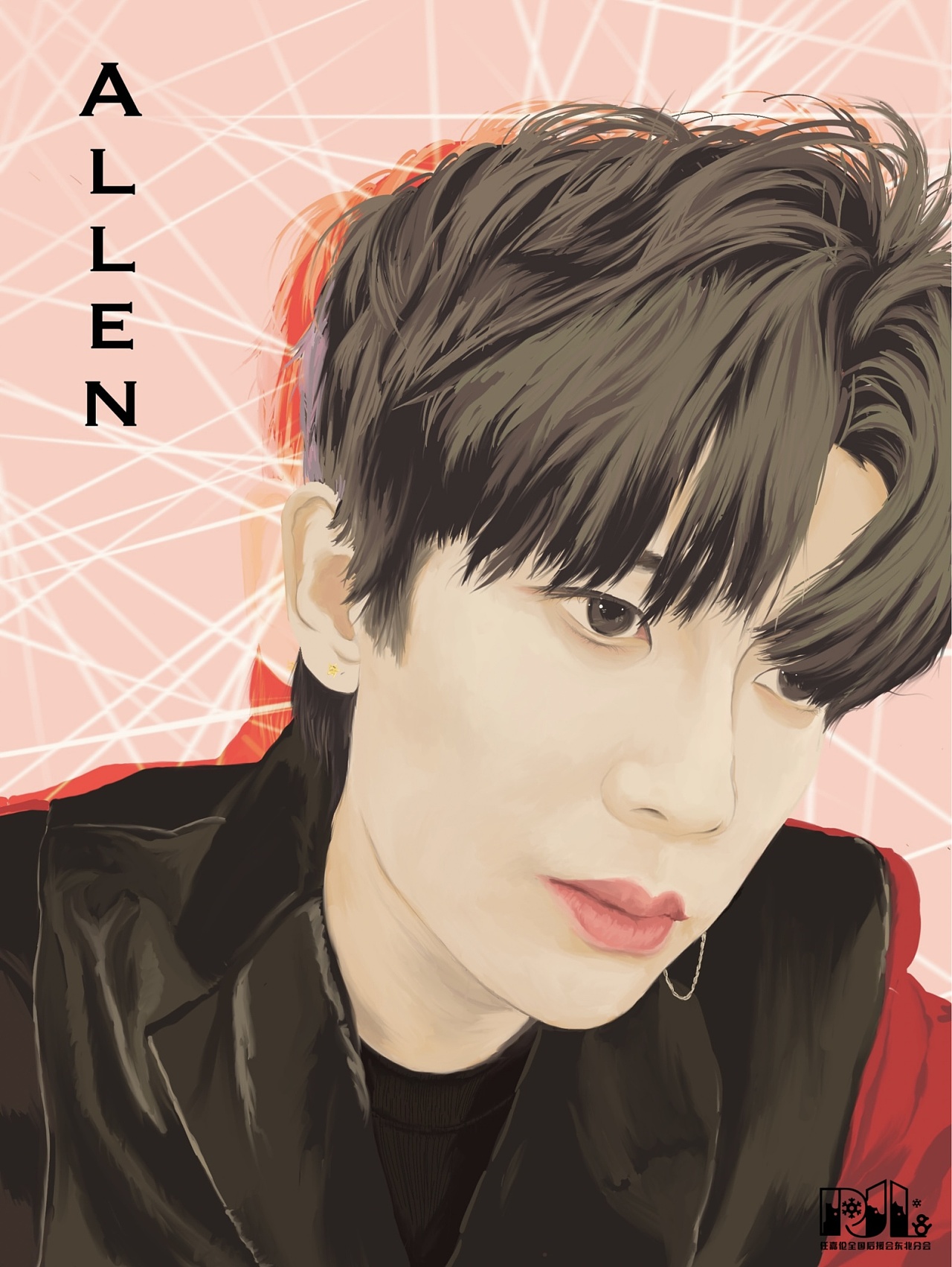 任嘉伦自拍板绘