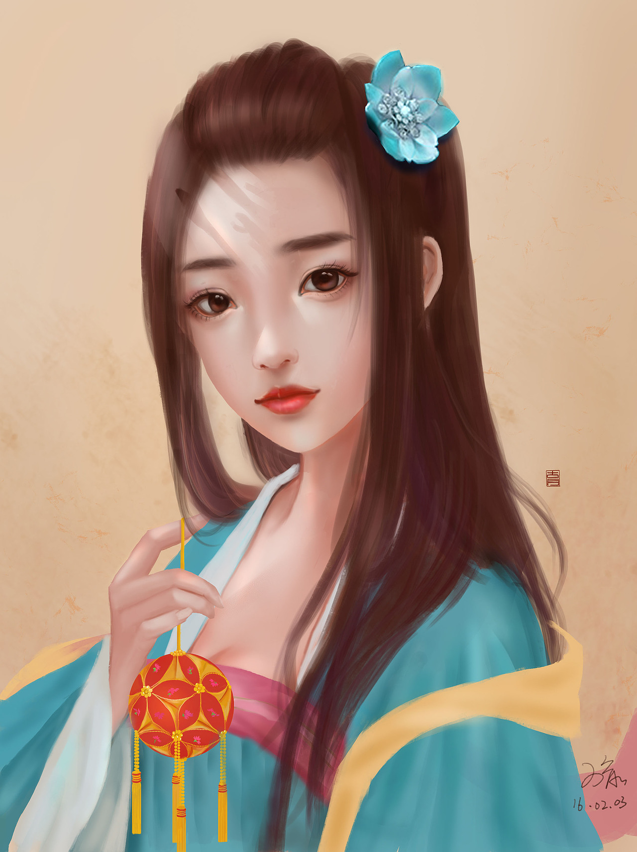 古风美人（再次修改）（图ZNDM1ODkyODQ=） - 创作习作 - 站酷设计师小育L原创素材 - 站酷ZCOOL