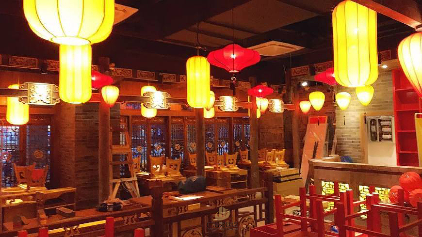 深圳餐厅餐饮装修设计案例-古风餐厅-广深艺建设（图ZMTI3OTUwMTA0） - 展陈设计 - 站酷设计师广深艺建设原创素材 - 站酷ZCOOL