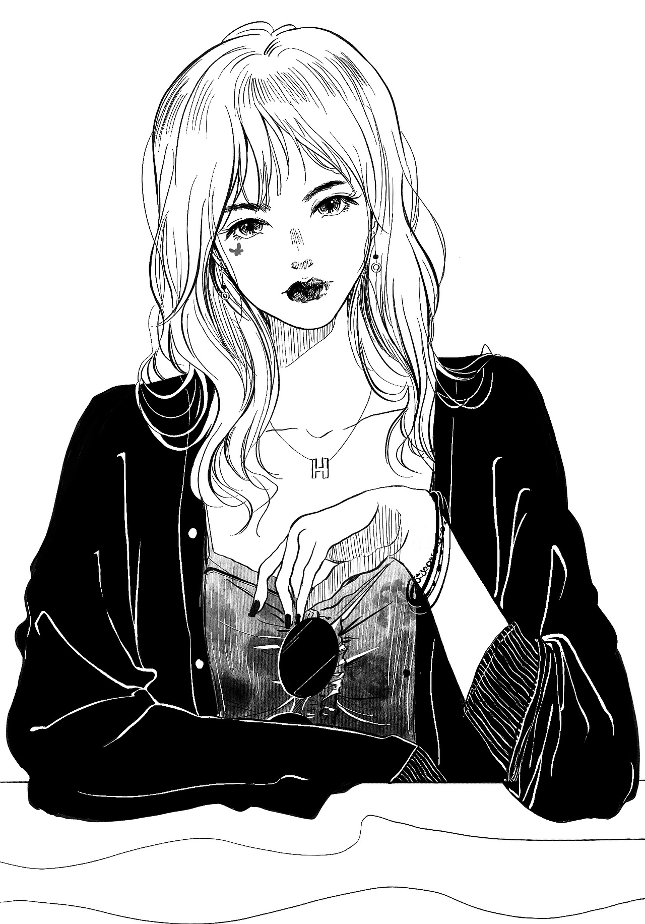 插画 女孩 画照片 练习（图ZMjE1ODA0MDcy） - 创作习作 - 站酷设计师一斤火山原创素材 - 站酷ZCOOL