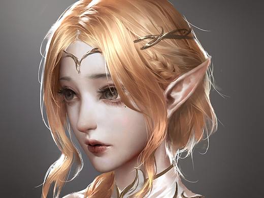 精灵女(个人主页-ZMzcwMzIyNzY=) - 游戏原画 - 站酷设计师久吉FG原创素材 - 站酷ZCOOL