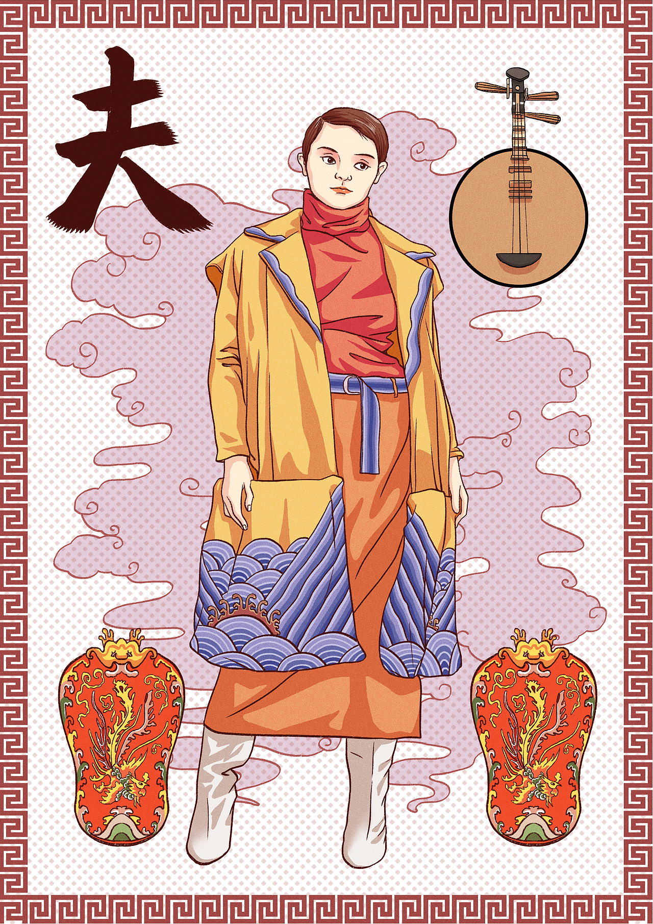 粤剧十大行当的插画形象设计（图ZMjU1MjM3MTgw） - 创作习作 - 站酷设计师山鬼同学原创素材 - 站酷ZCOOL