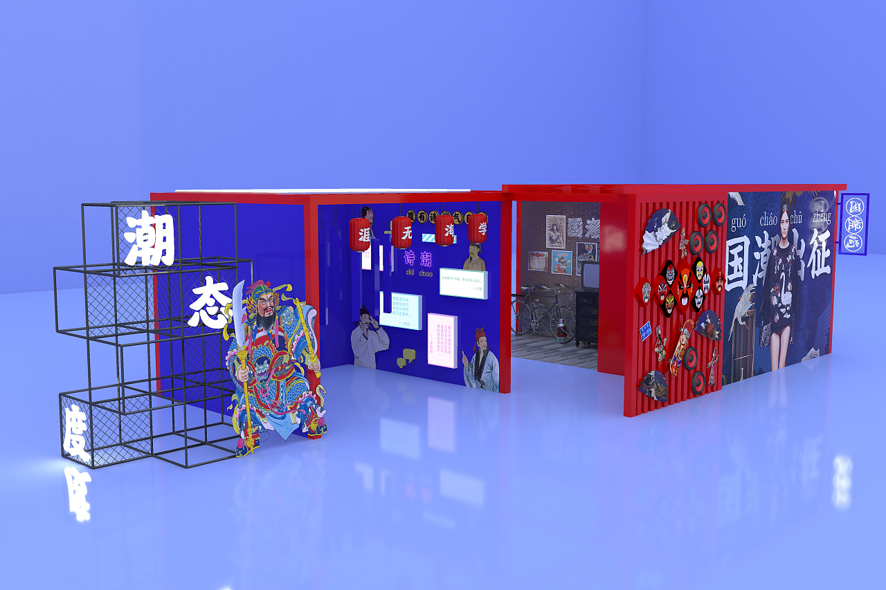 国潮风商场美陈方案