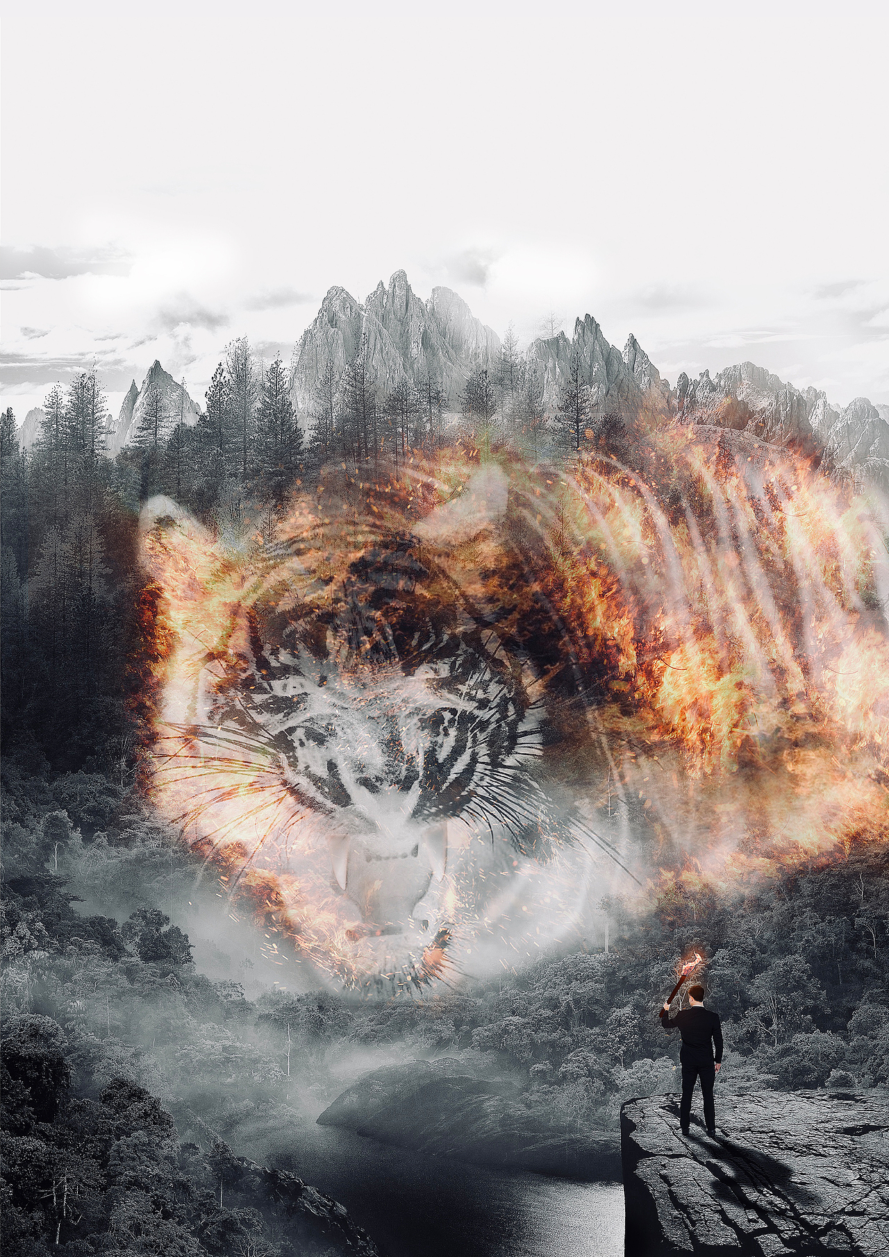 商业海报合成 FIRE 寓意海报（图ZMTQ5MjE0NDY0） - 海报 - 站酷设计师传玉设计原创素材 - 站酷ZCOOL