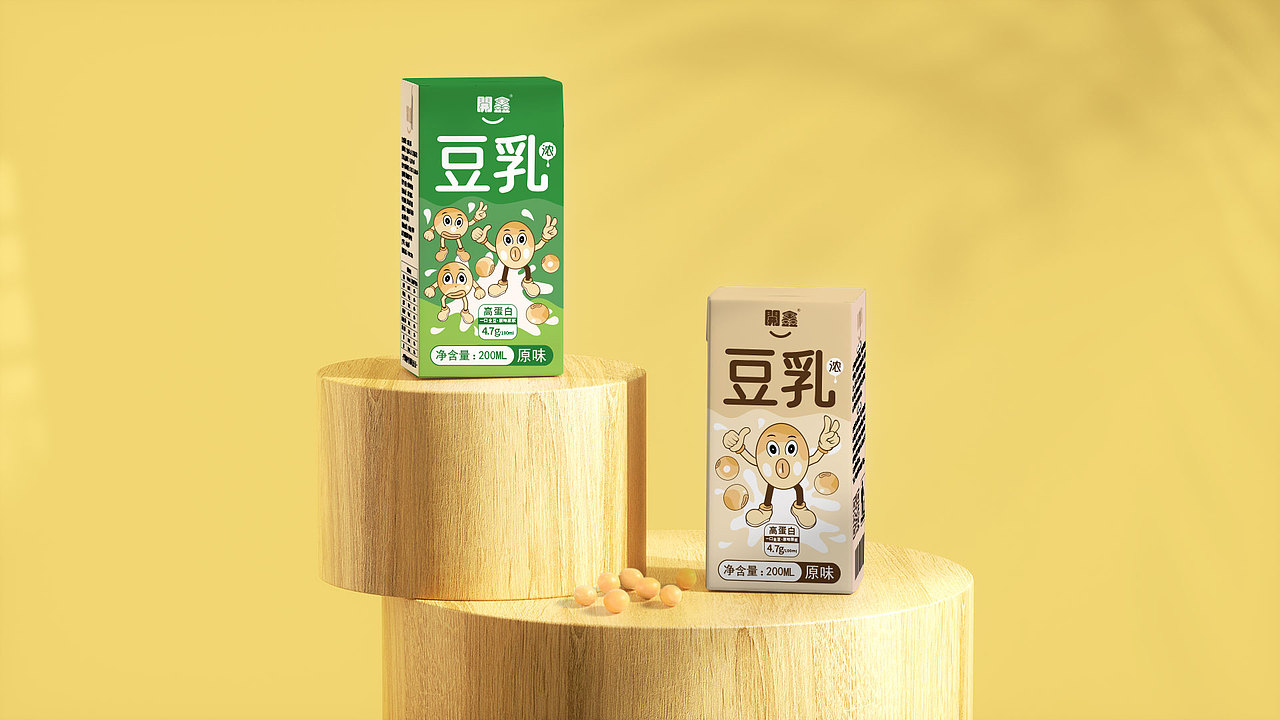 開鑫浓豆乳、罗汉果与蔗糖系列（图ZMzUyMTkwMTEy） - 包装 - 站酷设计师浅茉之设原创素材 - 站酷ZCOOL