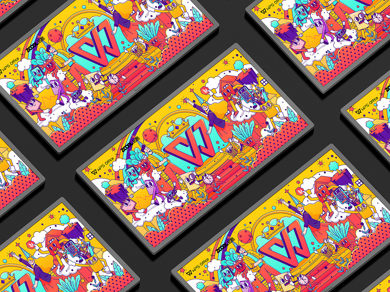 WPS——創(chuàng)意點亮辦公美學（圖ZMjY4OTAxNTM2） - 圖案 - 站酷設計師半面團原創(chuàng)素材 - 站酷ZCOOL