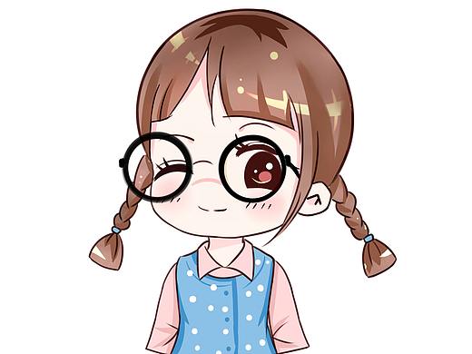 Q版女生  板绘插画  Q版头像