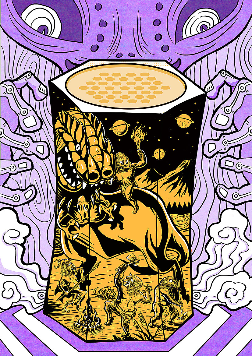 海报插画“木读”