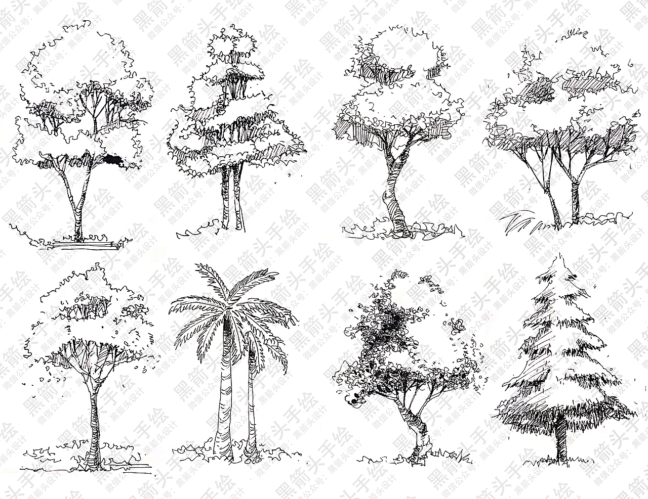 武汉黑箭头手绘、环艺考研、环艺手绘、武汉黑箭头设计