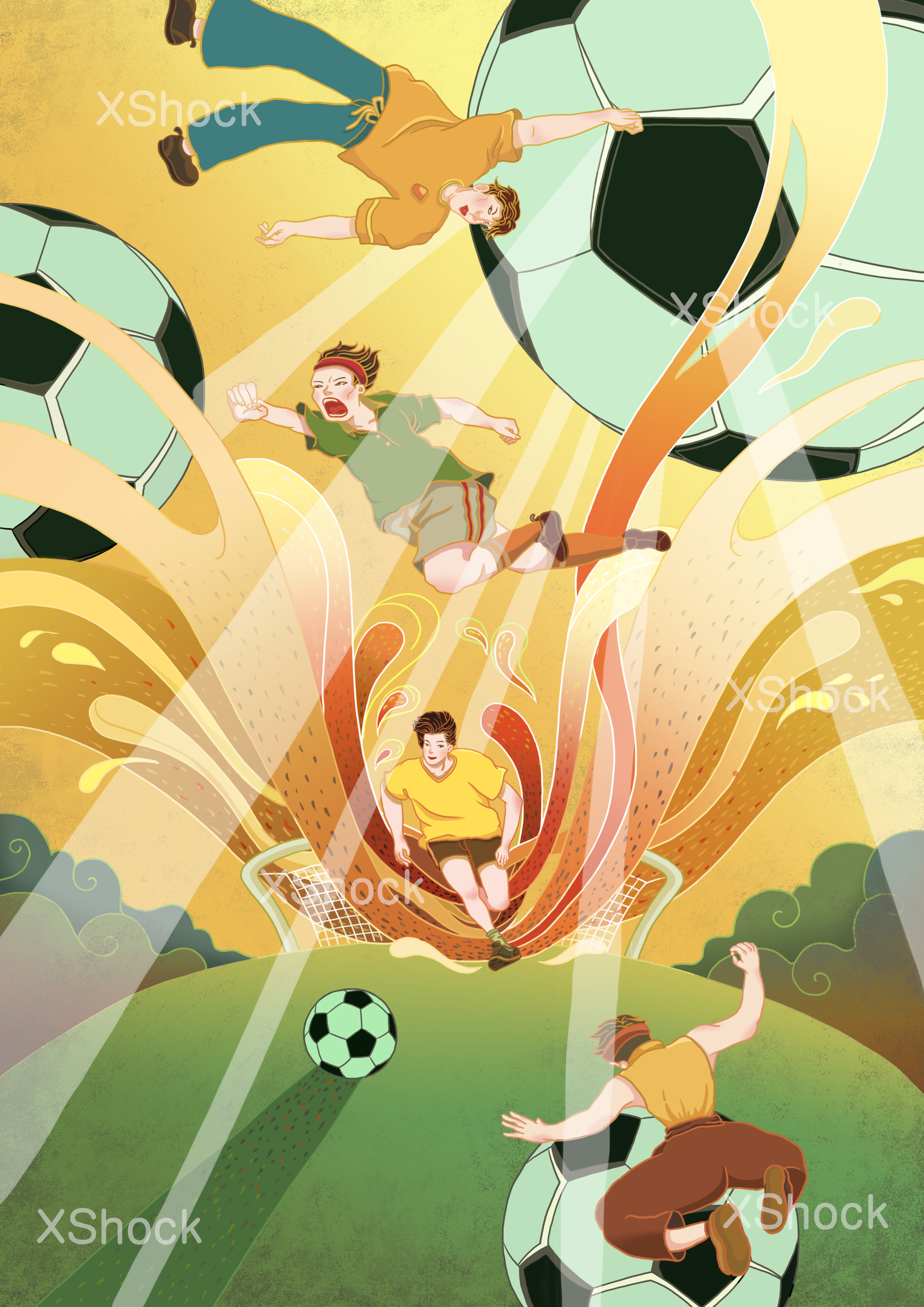 ◢足球◣运动插画