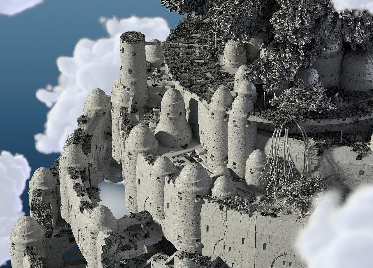 clarisse搭建3D天空之城拉普达（图ZMTY4Mjc1OTgw） - 场景 - 站酷设计师朱峰社区原创素材 - 站酷ZCOOL