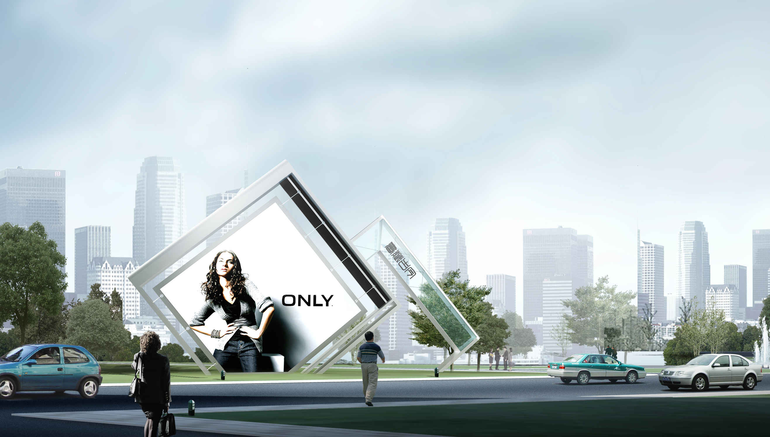 大型立柱造型设计-书藏古今2