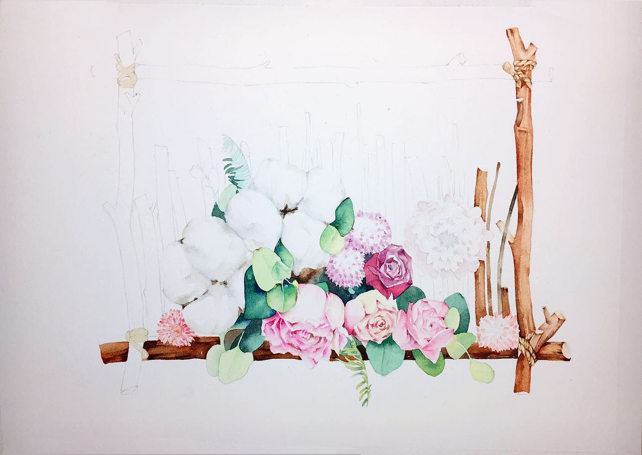 干花|插画|商业插画|天空安静_原创作品-站酷zcool