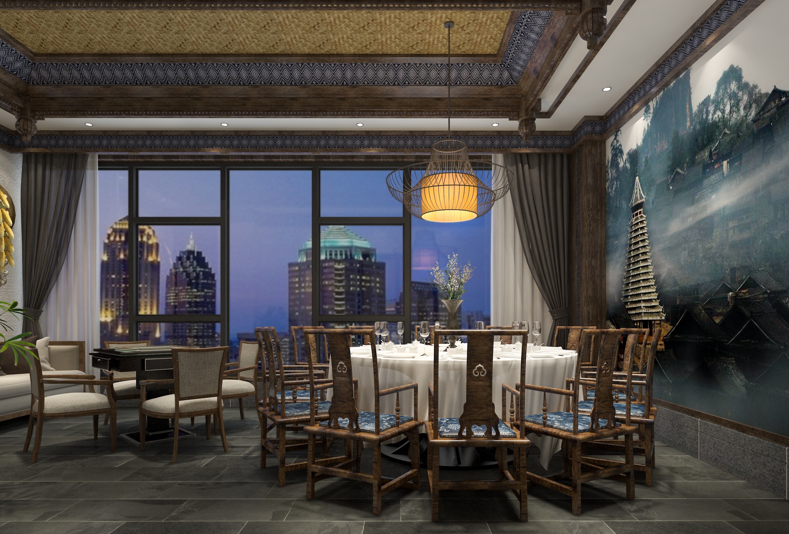 贵阳侗嘎佬酸汤鱼餐厅设计效果图_贵阳餐饮设计公司-站酷zcool