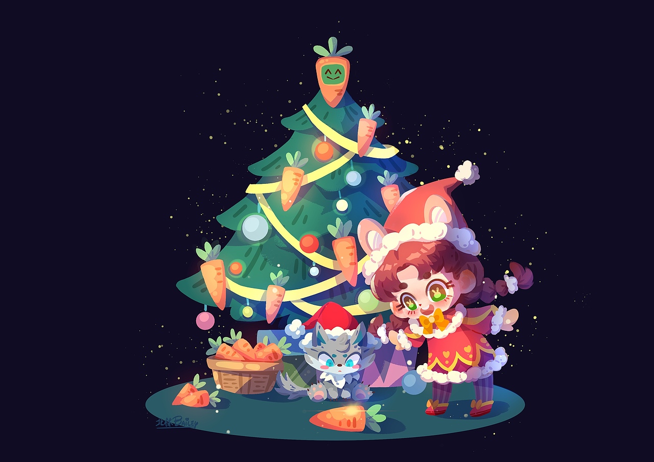 《雪国兔小妹》（图ZMjg0NjgxMTIw） - 儿童插画 - 站酷设计师北林Bailey原创素材 - 站酷ZCOOL