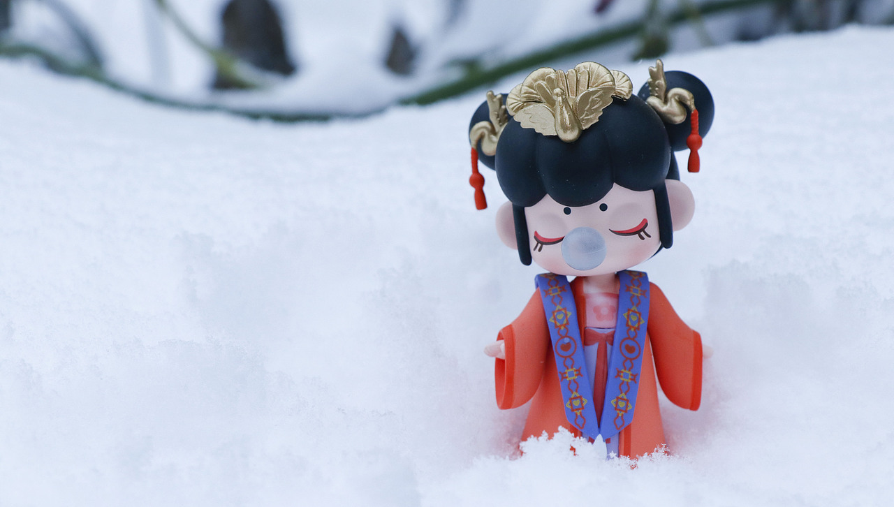 molly的一天与一禅小和尚等盲盒场景拍摄-冬日特辑