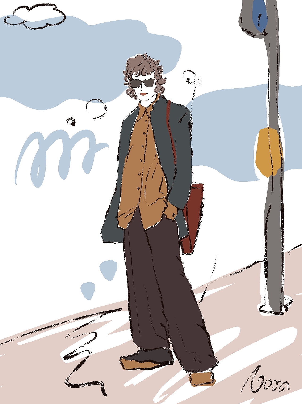 原创插画 | 人物速写（图ZMjkyOTg3NTYw） - 艺术插画 - 站酷设计师Nora诺拉小姐原创素材 - 站酷ZCOOL