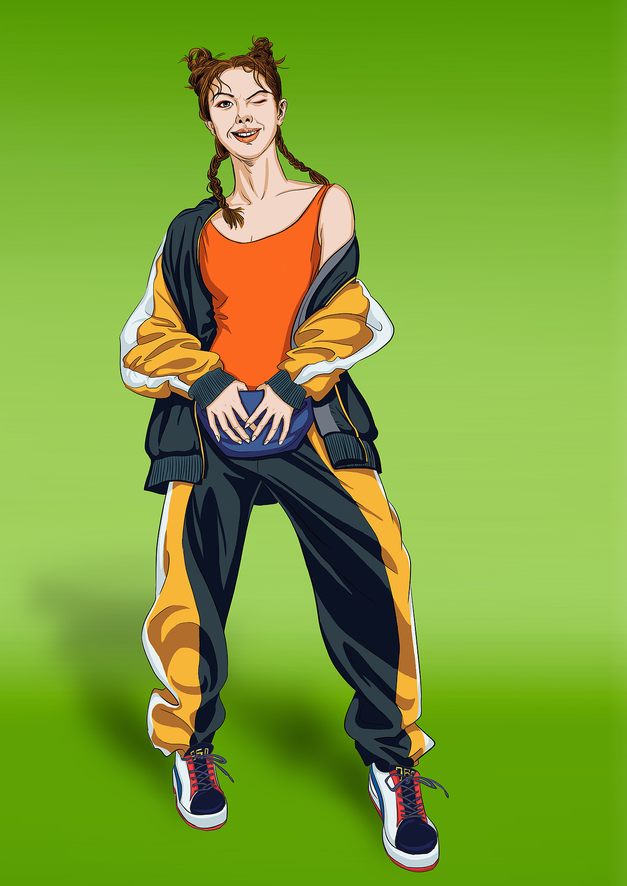 人物插画:画蔡依林