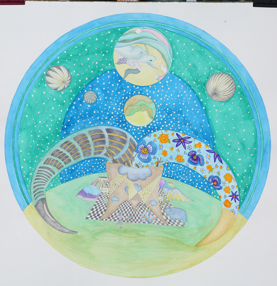 《梦幻星空》王琴玲 浙江理工大学艺术与设计学院2011届 应用与插画 #青春答卷2015#