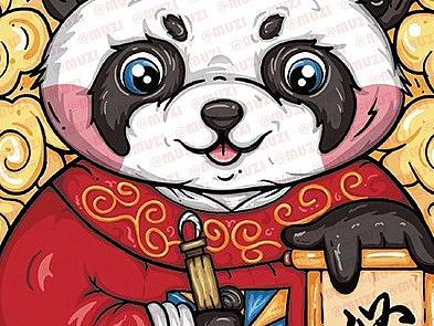 国潮熊猫IP-金榜题名