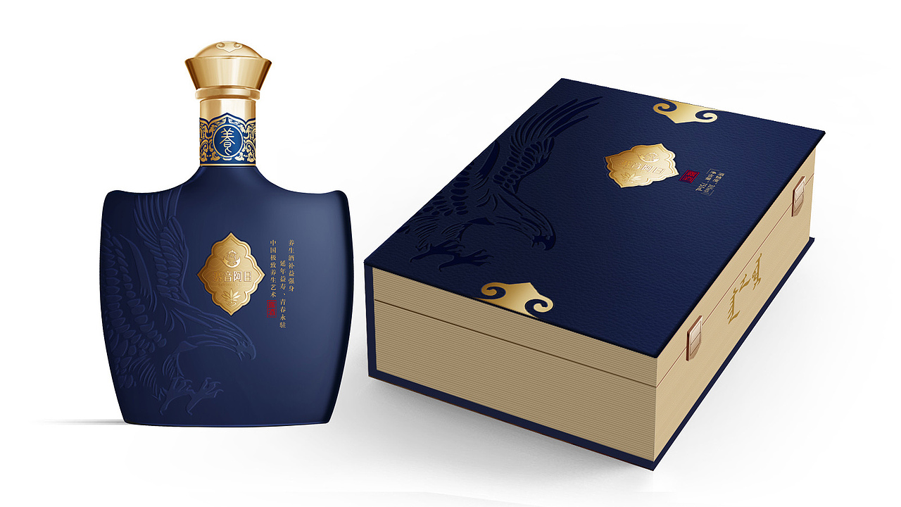 酒包装设计,酒瓶、包装盒