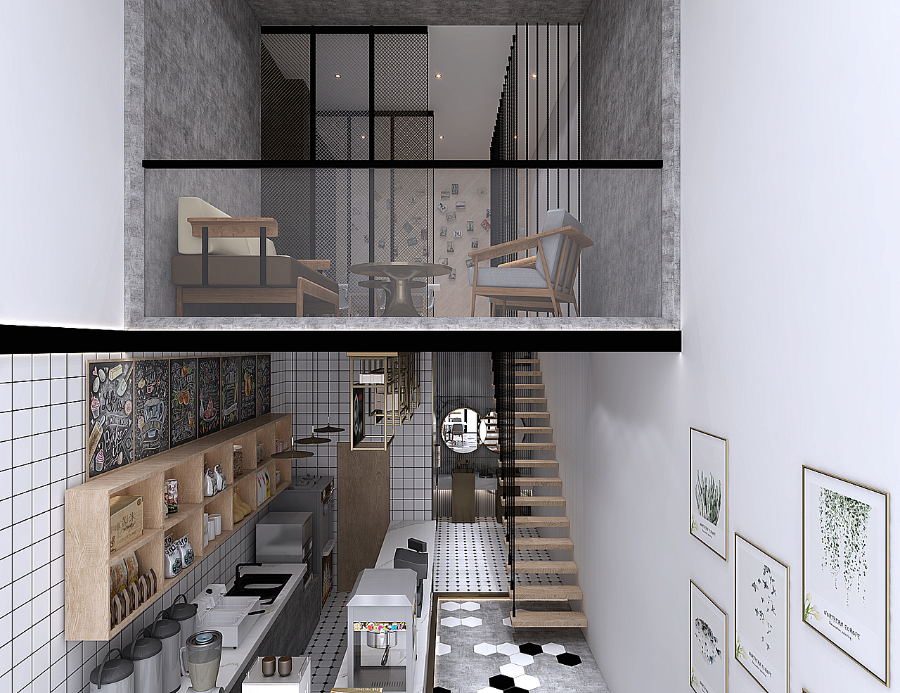 50平米奶茶店（图ZMTY3NDgwNjU2） - 家装设计 - 站酷设计师马玉涛原创素材 - 站酷ZCOOL