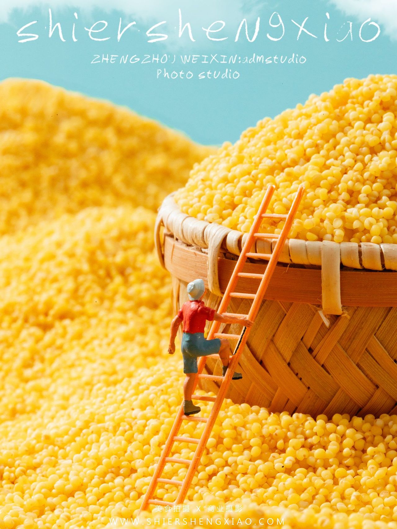 给谷子小米拍组金黄色复古微距写真（图ZMzY0NDM0NjI0） - 美食摄影 - 站酷设计师张廓原创素材 - 站酷ZCOOL