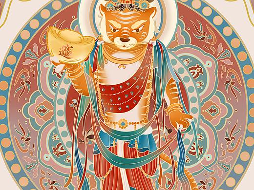 敦煌-吉祥如意(个人主页-ZNTcwNDg4NjQ=) - 商业插画 - 站酷设计师插画师宴山原创素材 - 站酷ZCOOL