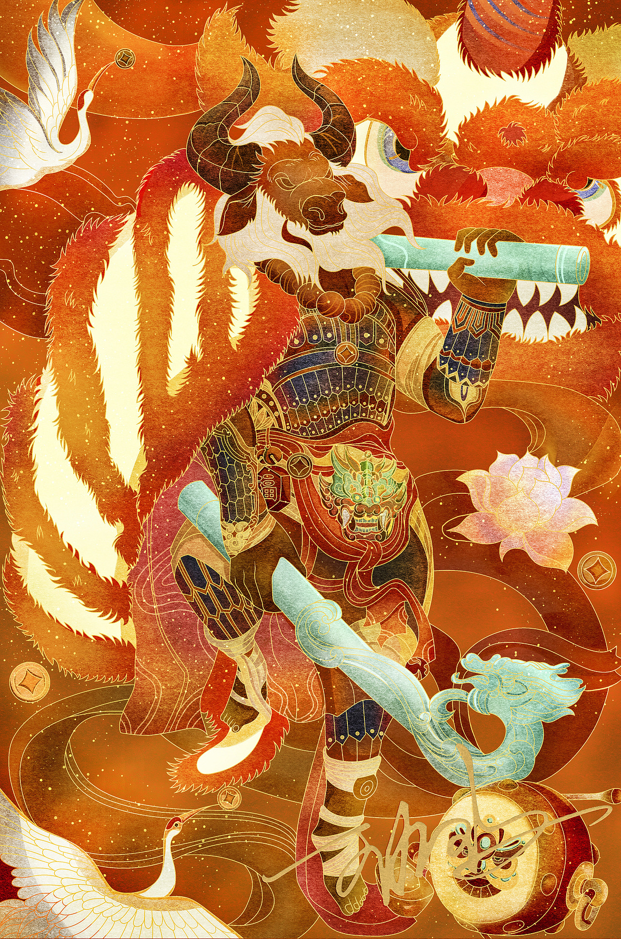 牛年大力神|插画|商业插画|小空儿_原创作品-站酷zcool