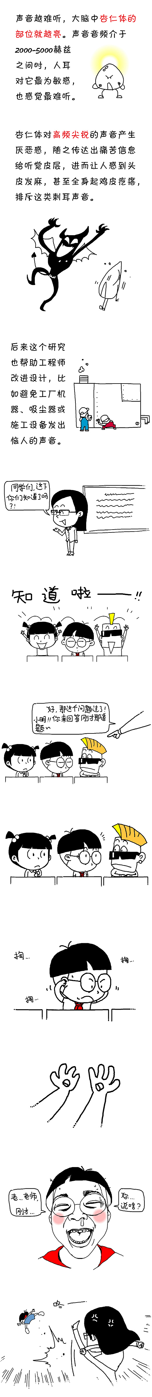 【小明小课堂】为什么听粉笔划黑板声音很刺耳？（图ZNDY3MDI1NzI=） - 短篇/格漫 - 站酷设计师小明原创素材 - 站酷ZCOOL