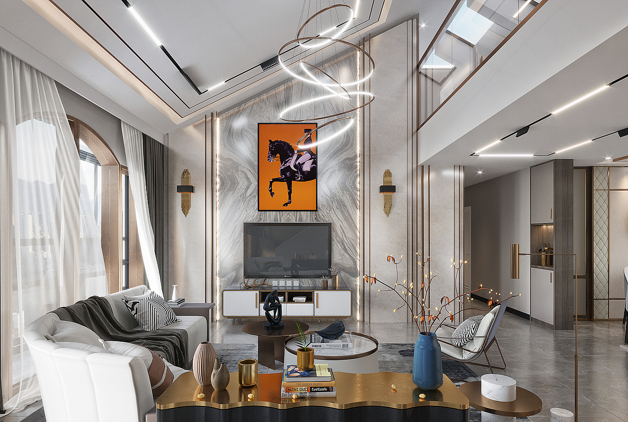 斜顶式小二层别墅