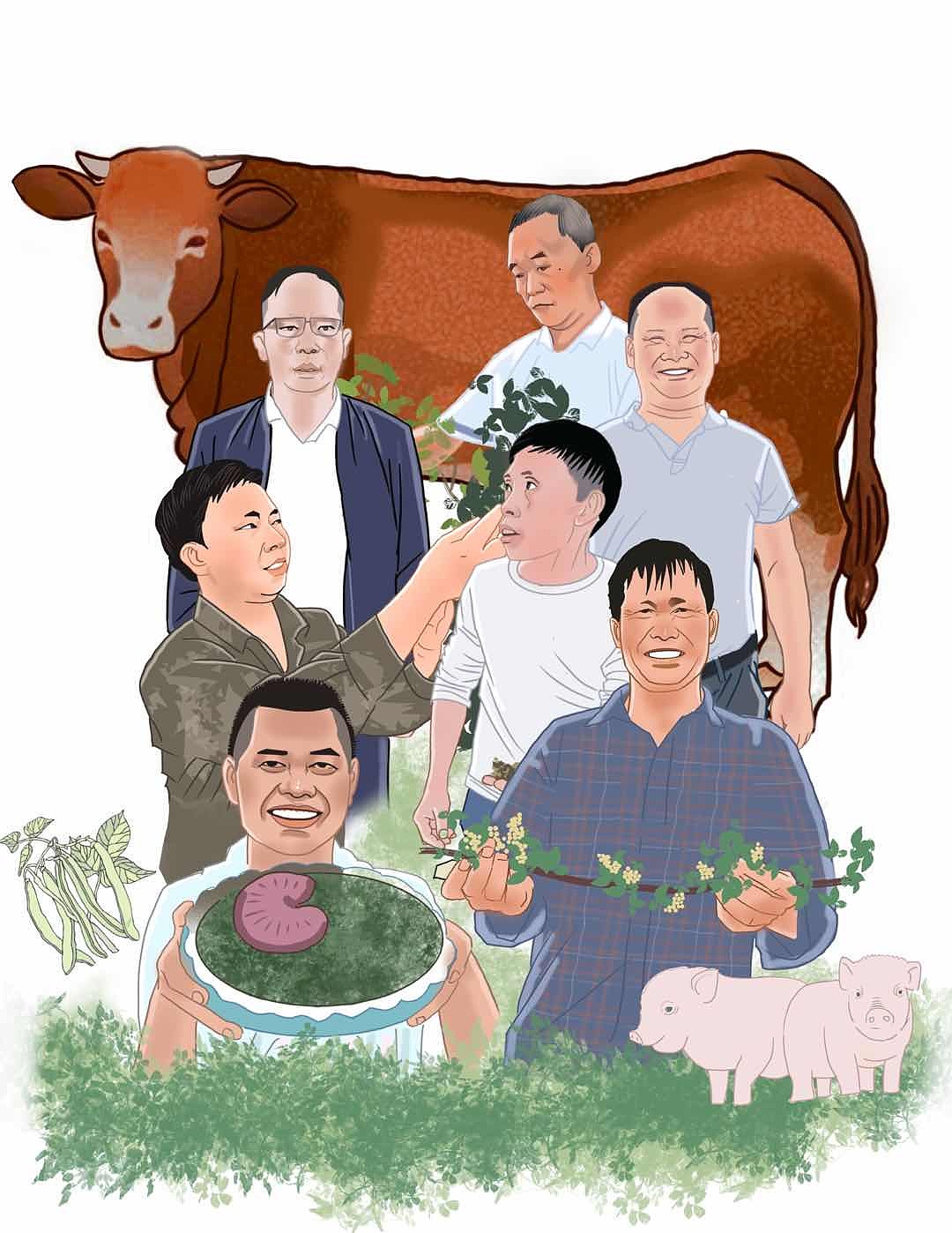 第七个中国扶贫日插画