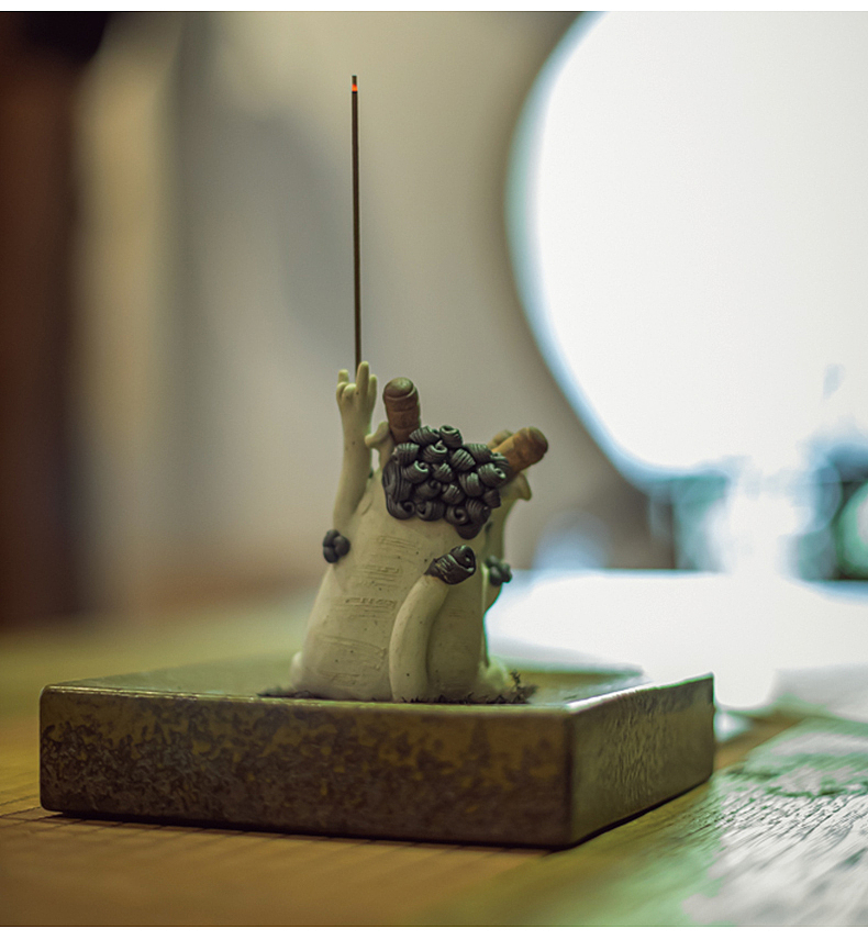 器十二原创手工捏雕嘻哈麒麟陶瓷摆件香插（图ZMjM2ODU4NDUy） - 其他手工艺 - 站酷设计师器十二原创素材 - 站酷ZCOOL