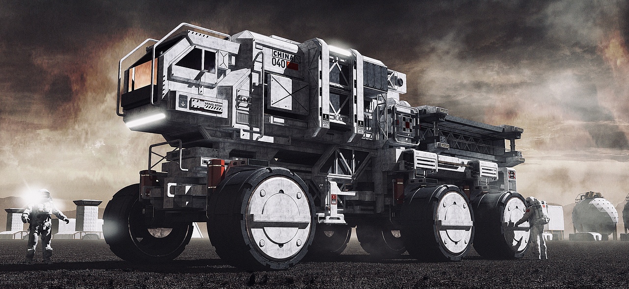 15-中國(guó)火星多功能運(yùn)載車(chē)（圖ZMjQ2OTM0MTMy） - 機(jī)械/交通 - 站酷設(shè)計(jì)師XXIN_CG原創(chuàng)素材 - 站酷ZCOOL