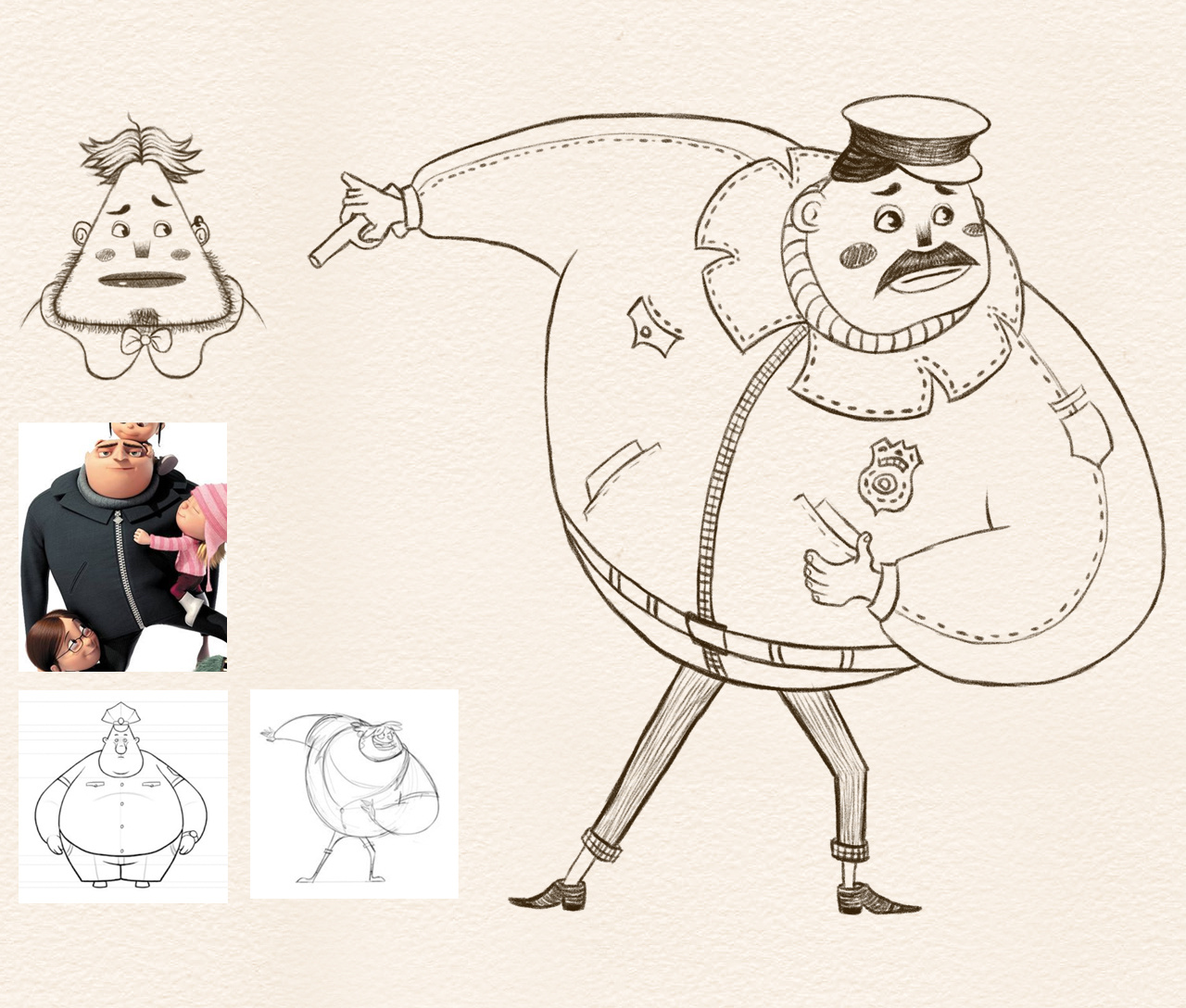 几何造型插画人物