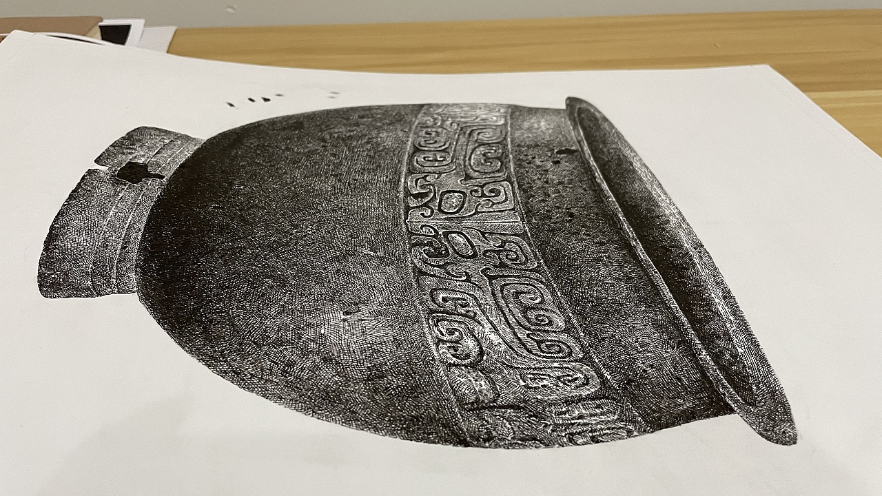 钢笔画-青铜文物钢笔画|纯艺术|绘画|爱画画de设计师 - 原创作品