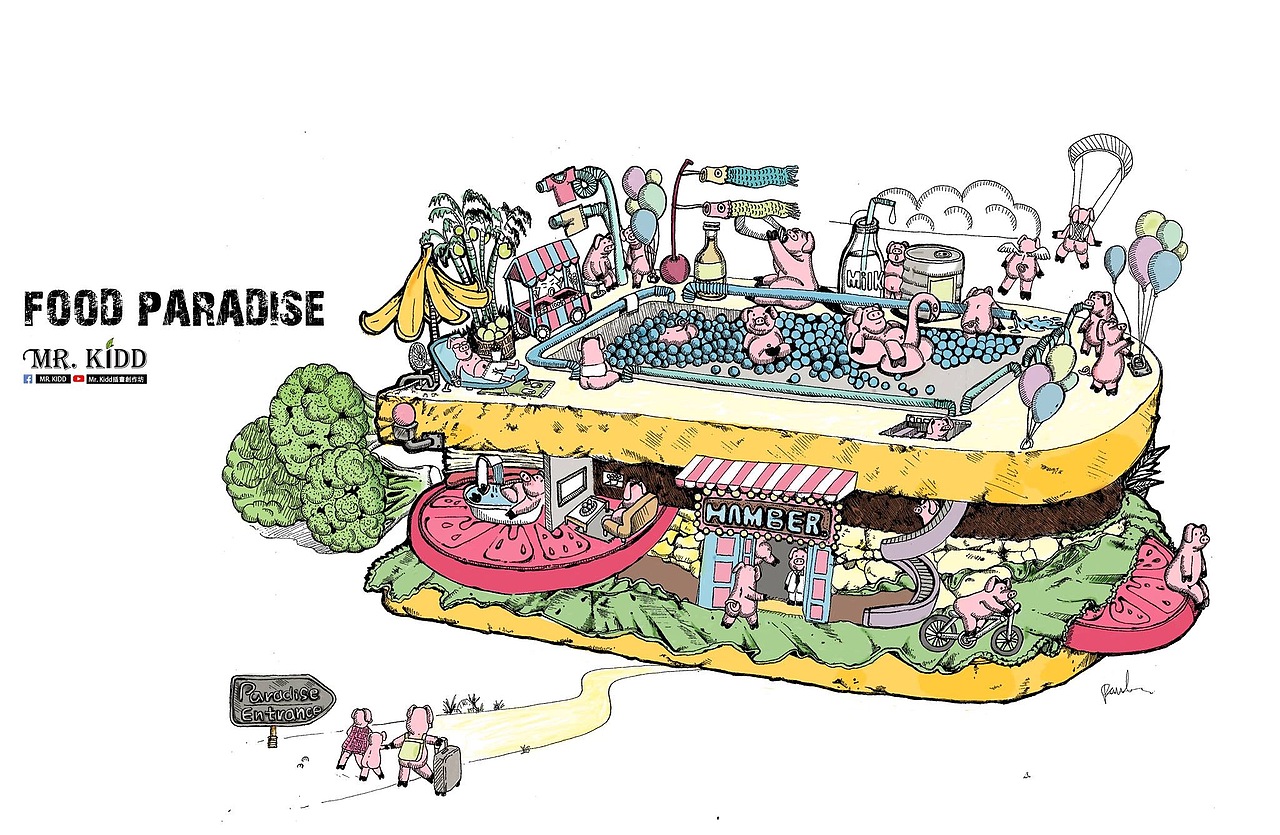 美食天堂（图ZMTUzMDc5MzQw） - 创作习作 - 站酷设计师Mr_Kidd禅绕画原创素材 - 站酷ZCOOL