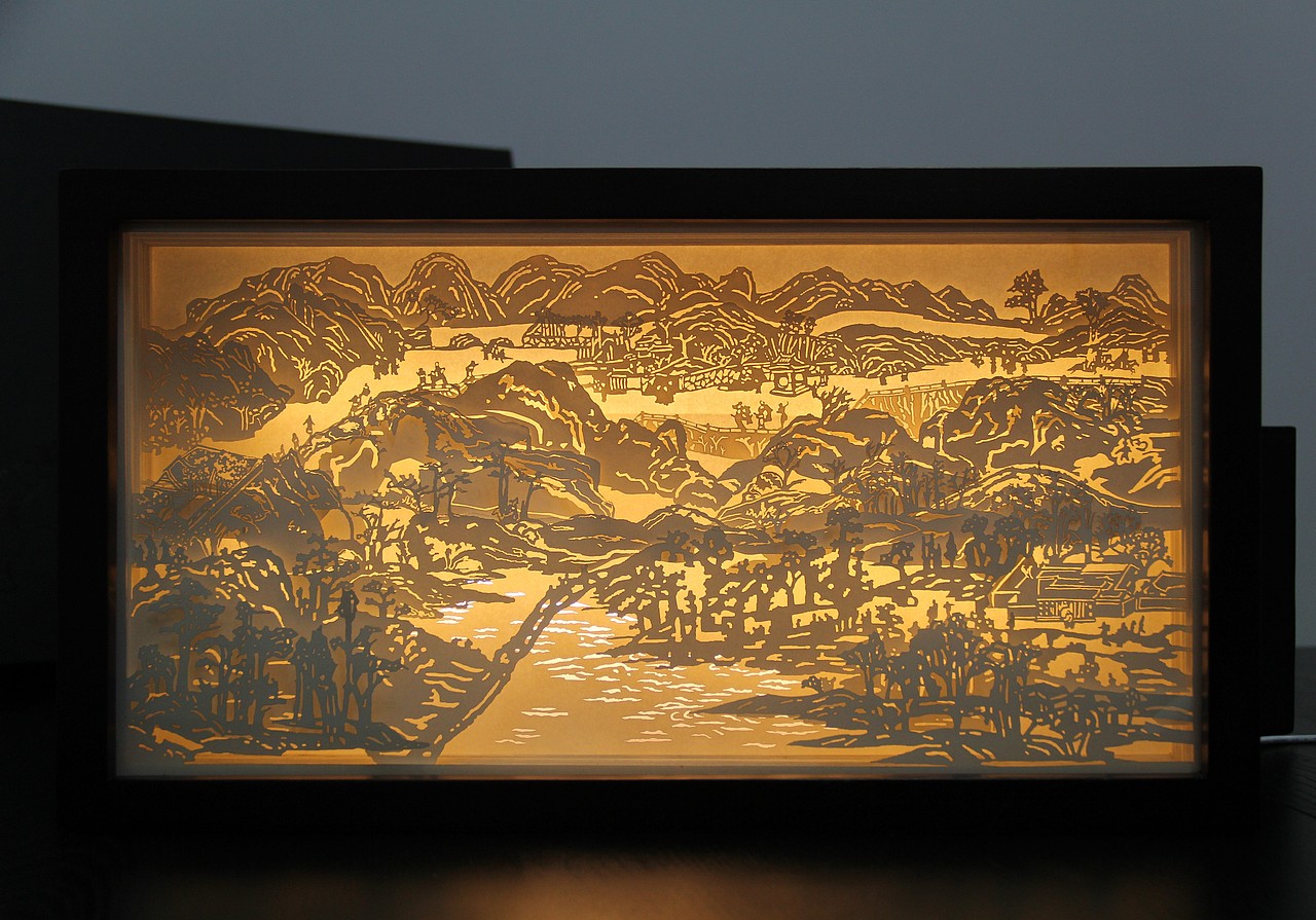 《万笏朝天图》纸雕灯设计