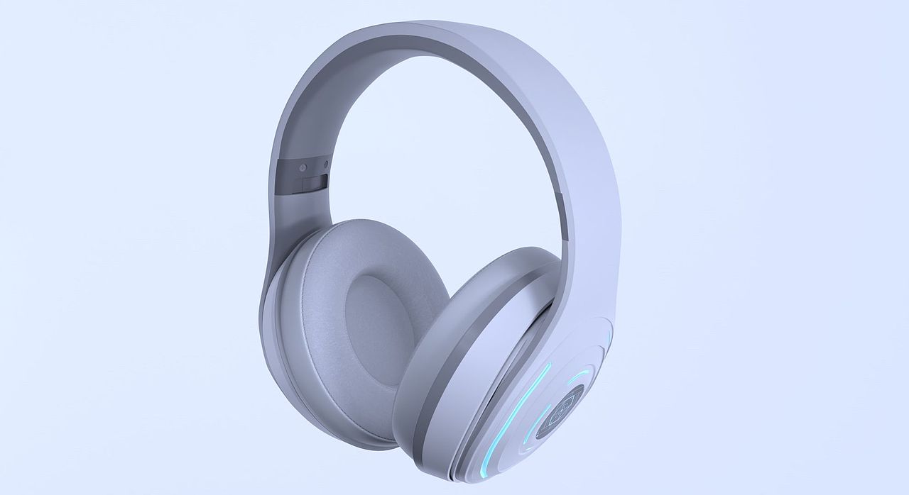 头戴式耳机建模渲染