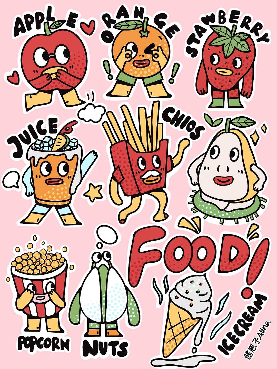 食物拟人篇-赋予食物情感（图ZMjkzOTUxMjAw） - 儿童插画 - 站酷设计师酱崽子Alina原创素材 - 站酷ZCOOL