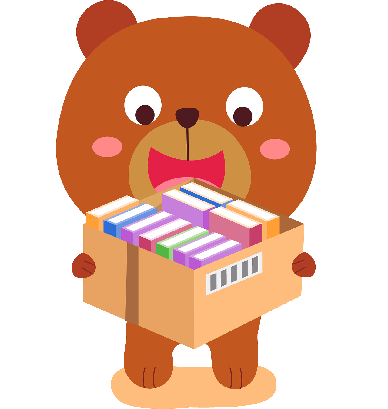 ai创作爱读书的小熊