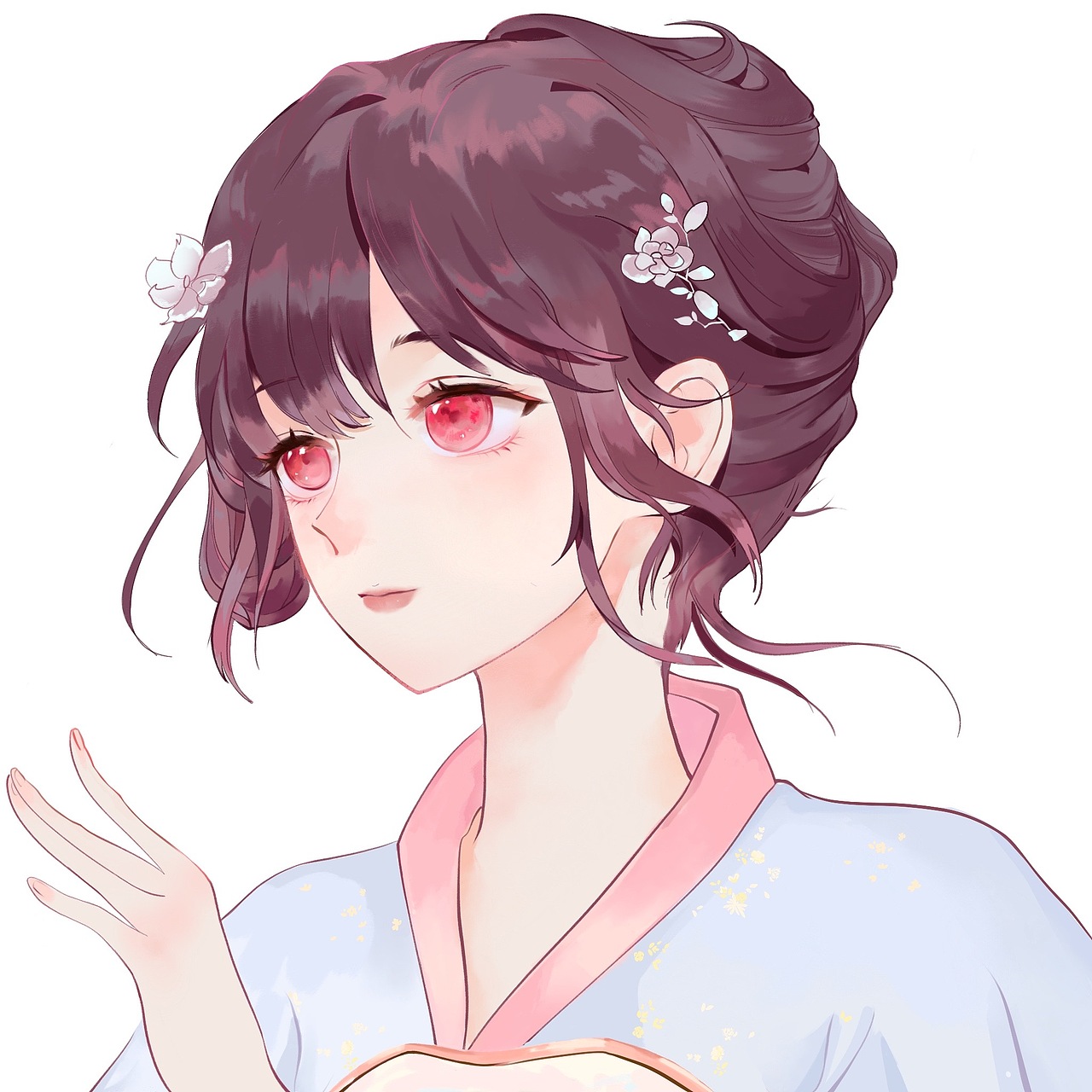 原创作品插画创作习作古风头像头像约稿procreate女生头像绘画过程空