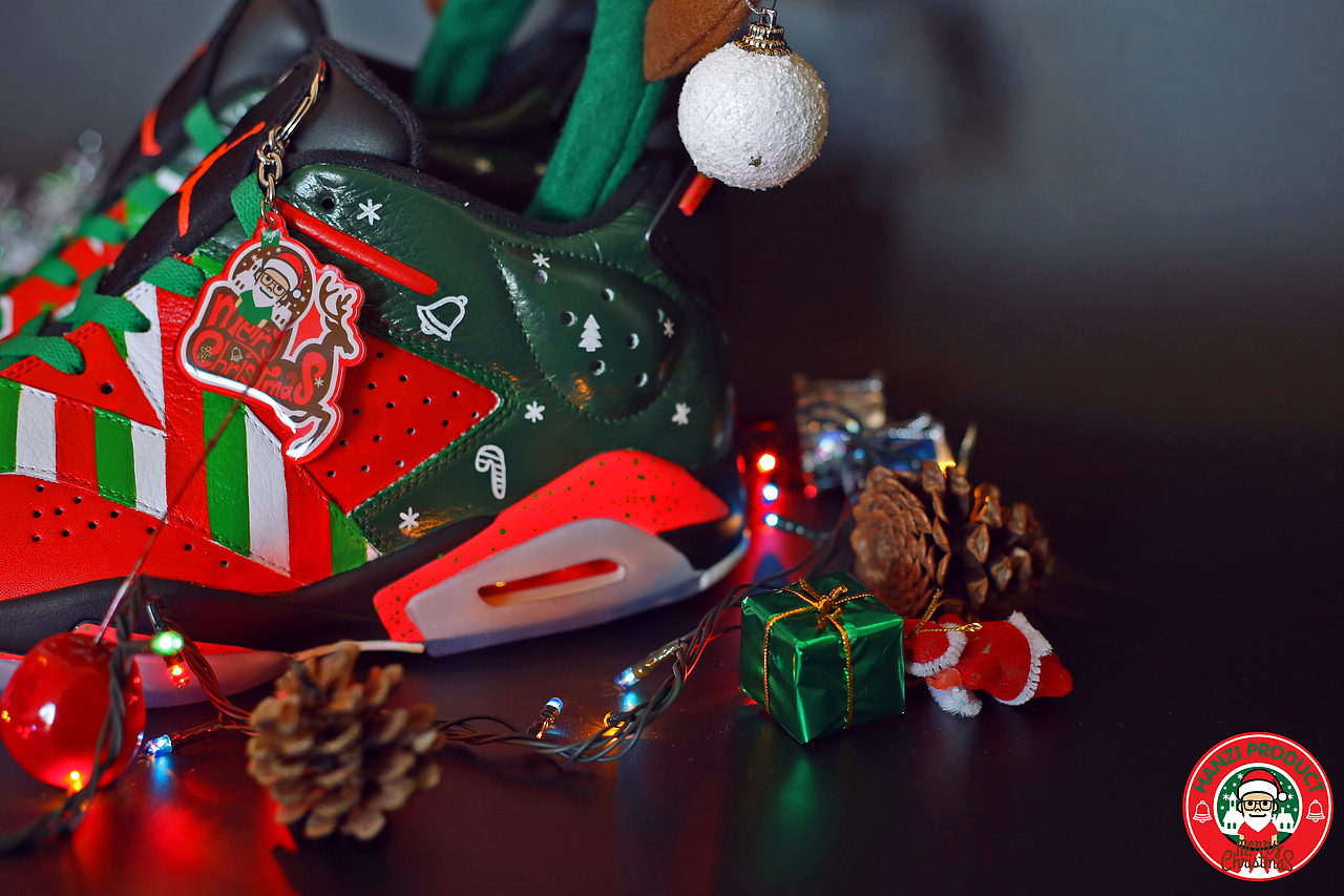 HANZI PRODUCT AIR JORDAN 6 圣诞版 球鞋定制