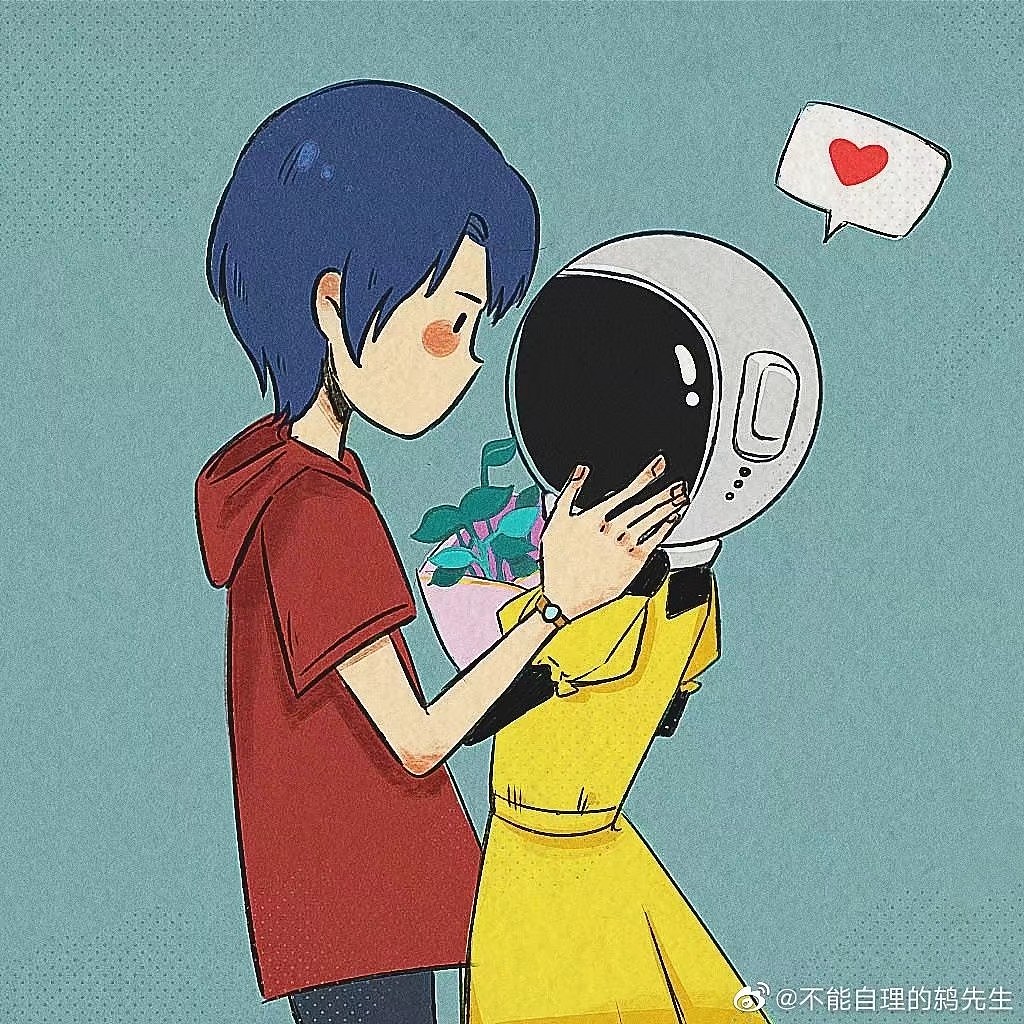 《宇航員小姐和鶇先生》（圖ZMjEyMzU5OTg4） - 創(chuàng)作習作 - 站酷設計師陳曉鶇原創(chuàng)素材 - 站酷ZCOOL