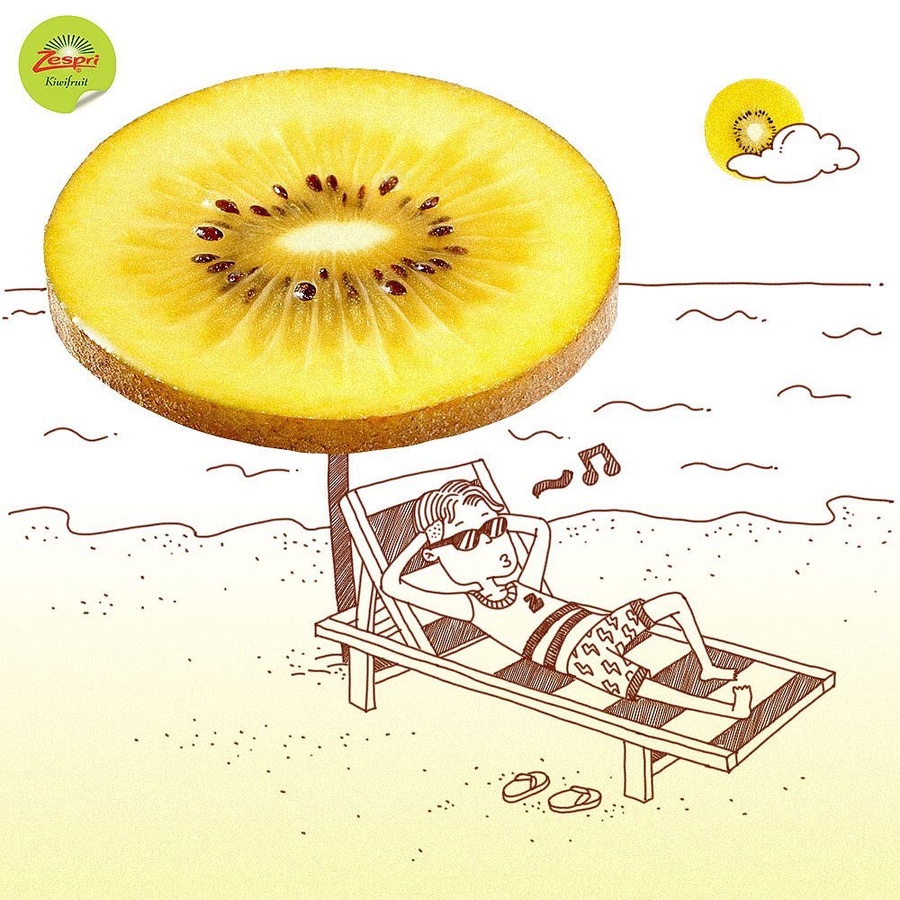 【创意手绘】Zespri——让生活开出花（图ZMTI0NTk2ODY4） - 商业插画 - 站酷设计师mengxc825原创素材 - 站酷ZCOOL
