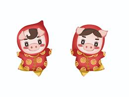 幸而有你新年周边插画
