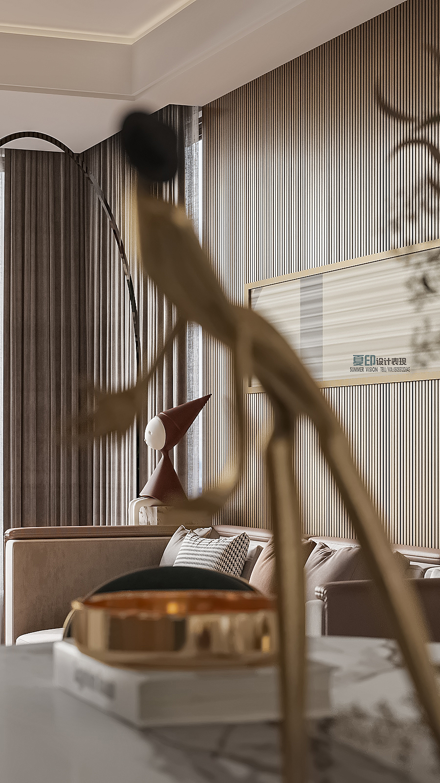 夏印设计表现//欧式客餐厅+新中式茶室