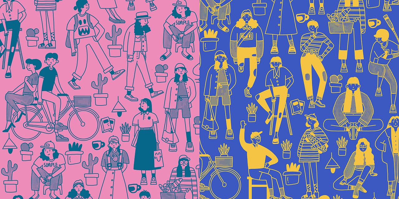 【涂鸦】小人物（图ZMjAzODE3MTA0） - 新锐潮流插画 - 站酷设计师鹤洢HEYI原创素材 - 站酷ZCOOL