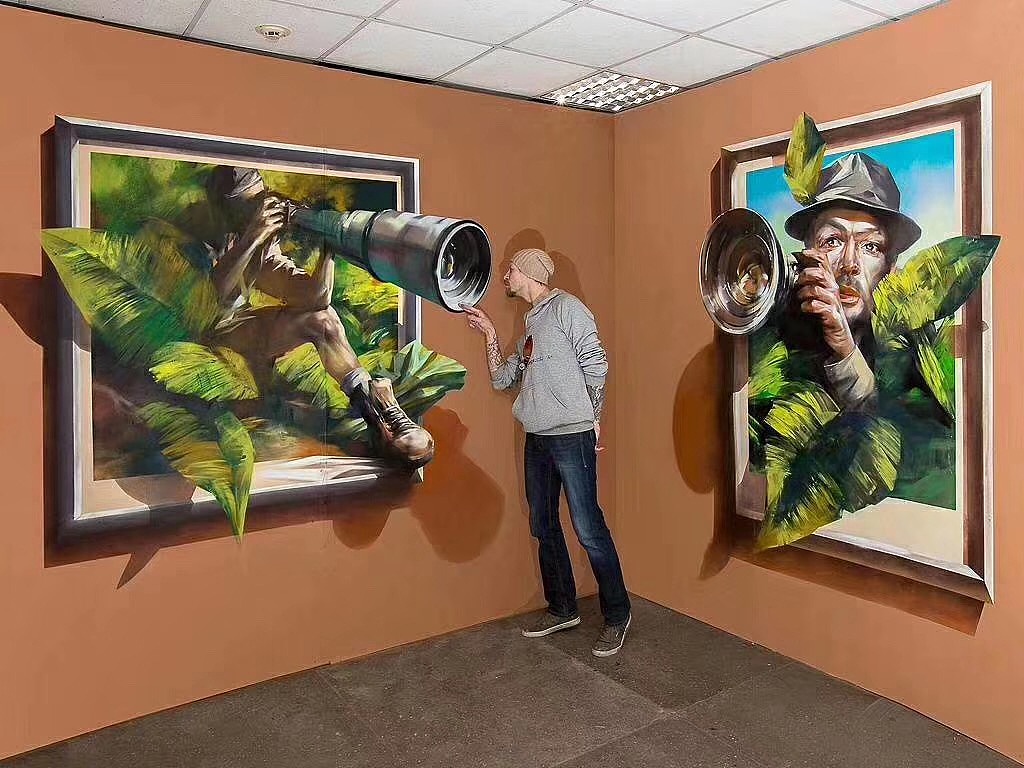 墙体彩绘互动3d创意彩绘