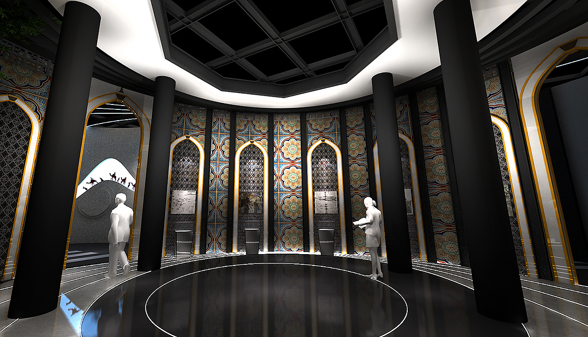 复古展厅 展厅设计  3d效果图